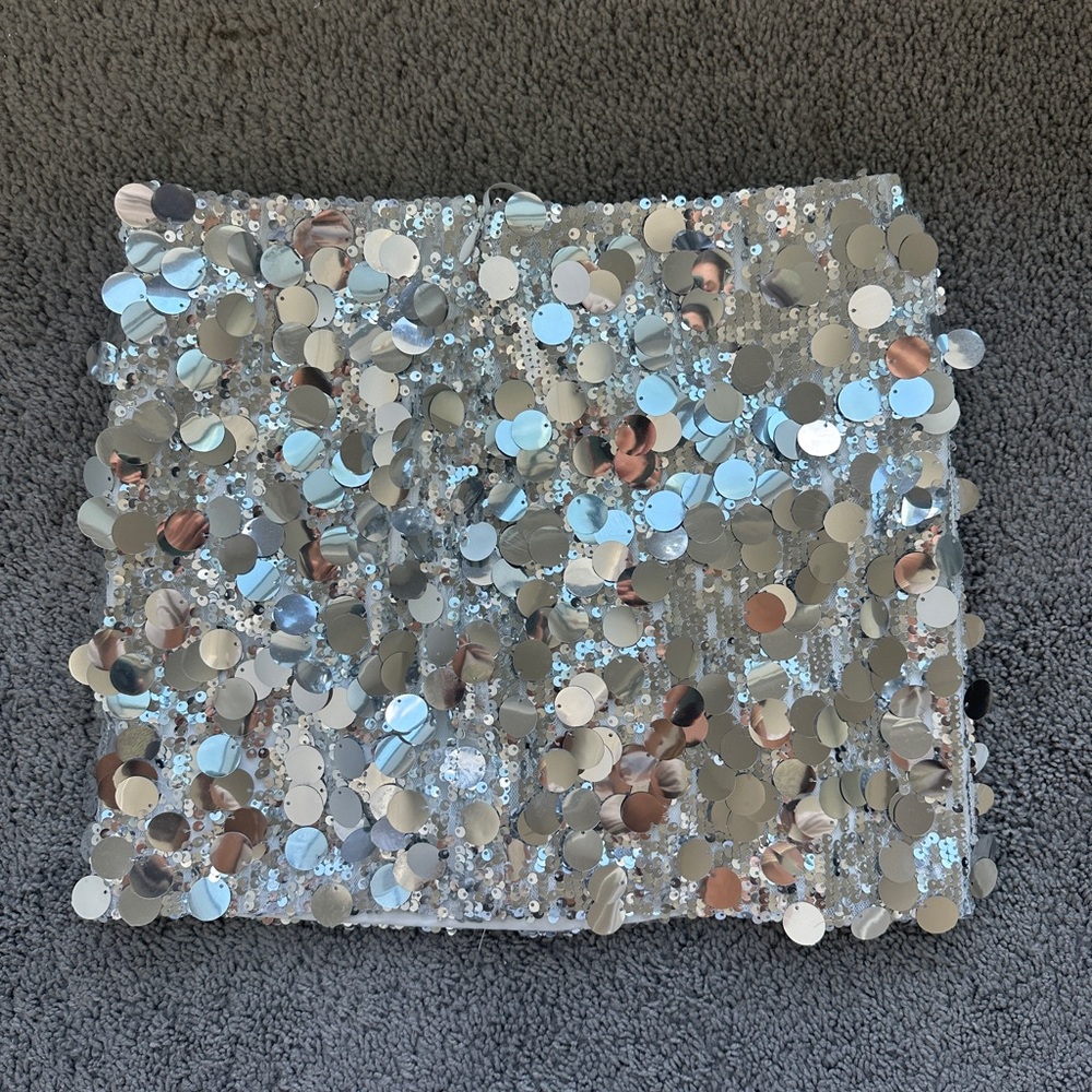 Edikted Sabina Low-Rise Sequin Mini Skirt